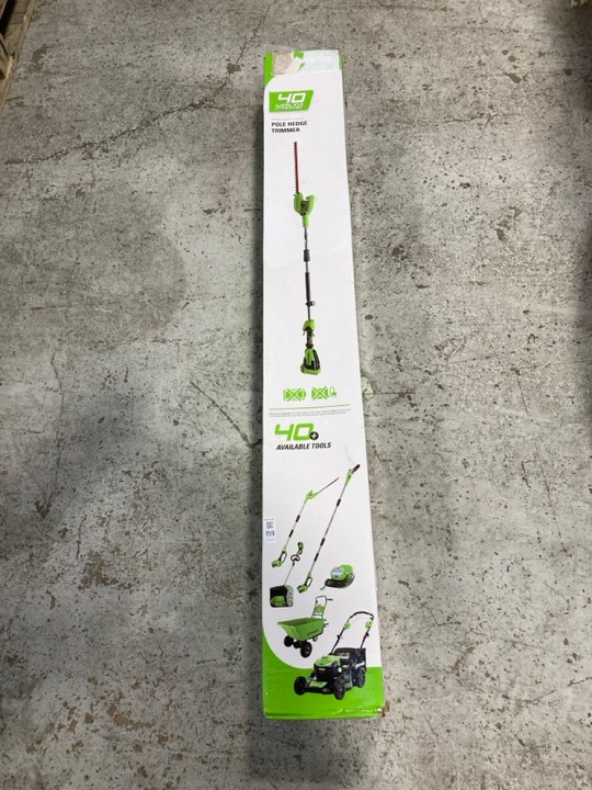 Lot 159  
            Marchington SR17 - Collection 

                
(COLLECTION ONLY) GREEN WORKS 40V CORDLESS HEDGE TRIMMER (18+ ID REQUIRED): LOCAT...