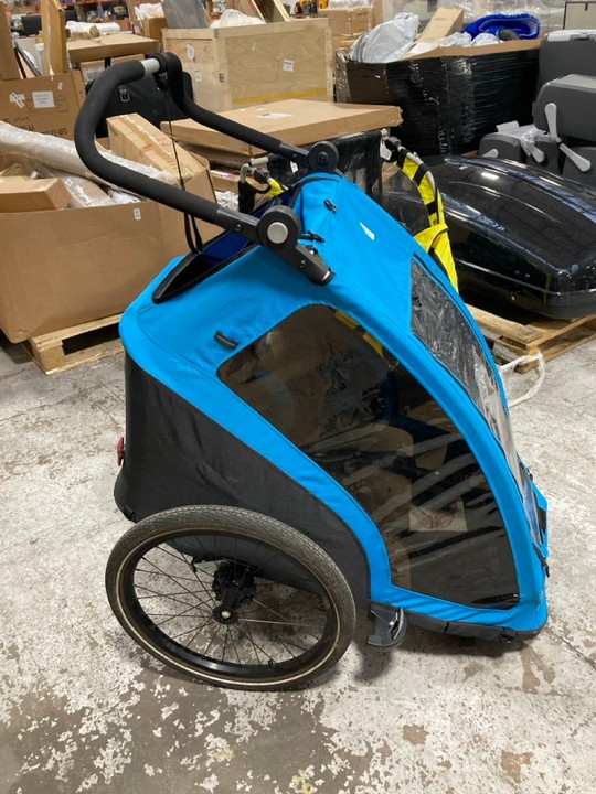 Lot 161  
            Marchington SR17 - Delivery or Collection 

                
DOUBLE BIKE TRAILER IN BLUE: LOCATION - A4 - Image 2
