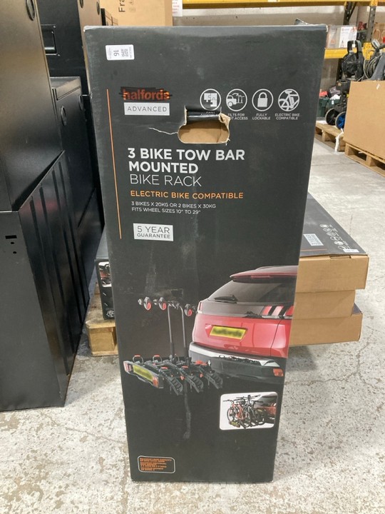 Lot 16  
            Marchington SR17 - Delivery or Collection 

                
ADVANCED 3 BIKE TOW BAR MOUNTED BIKE RACK - ORIGINAL RRP - £395: LOCATION - A3