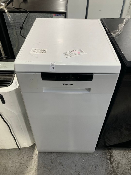 Lot 174  
            Marchington SR17 - Delivery or Collection 

                
HISENSE SLIMLINE DISHWASHER : MODEL HS523E15WUK: LOCATION - B3