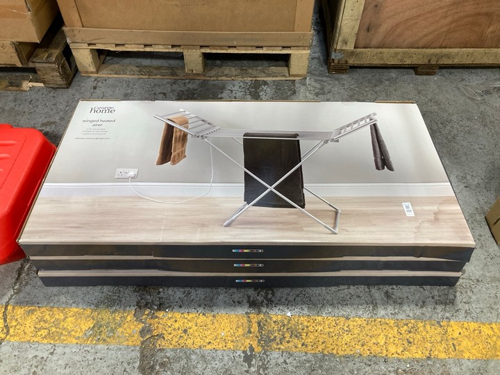 Lot 177  
            Marchington SR17 - Delivery or Collection 

                
3 X GEORGE HOME WINGED HEATED CLOTHES AIRERS: LOCATION - B3