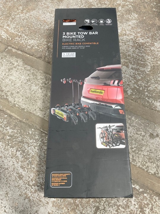 Lot 17  
            Marchington SR17 - Delivery or Collection 

                
ADVANCED 3 BIKE TOW BAR MOUNTED BIKE RACK - ORIGINAL RRP - £395: LOCATION - A3