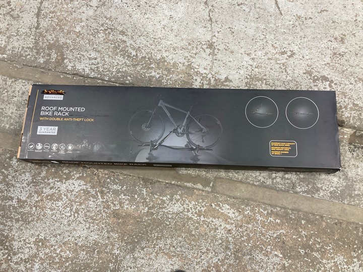 Lot 19  
            Marchington SR17 - Delivery or Collection 

                
ADVANCED ROOF MOUNTED BIKE RACK WITH DOUBLE ANTI THEFT LOCK - ORIGINAL RRP - £100...