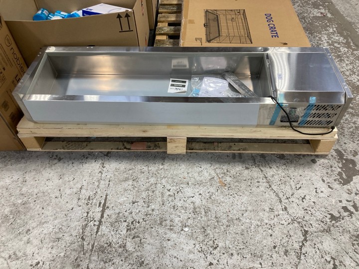 Lot 208  
            Marchington SR17 - Delivery or Collection 

                
ADEXA REFRIGERATED TOPPING UNIT IN STAINLESS STEEL FINISH: LOCATION - A5