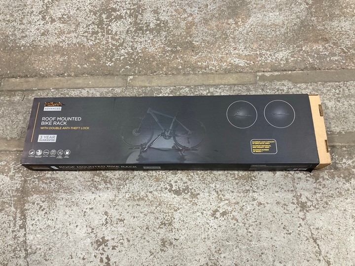 Lot 20  
            Marchington SR17 - Delivery or Collection 

                
ADVANCED ROOF MOUNTED BIKE RACK WITH DOUBLE ANTI THEFT LOCK - ORIGINAL RRP - £100...