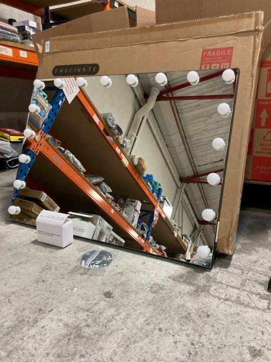 Lot 211  
            Marchington SR17 - Delivery or Collection 

                
FASCINATE HOLLYWOOD VANITY MIRROR IN BLACK FRAME: LOCATION - A5