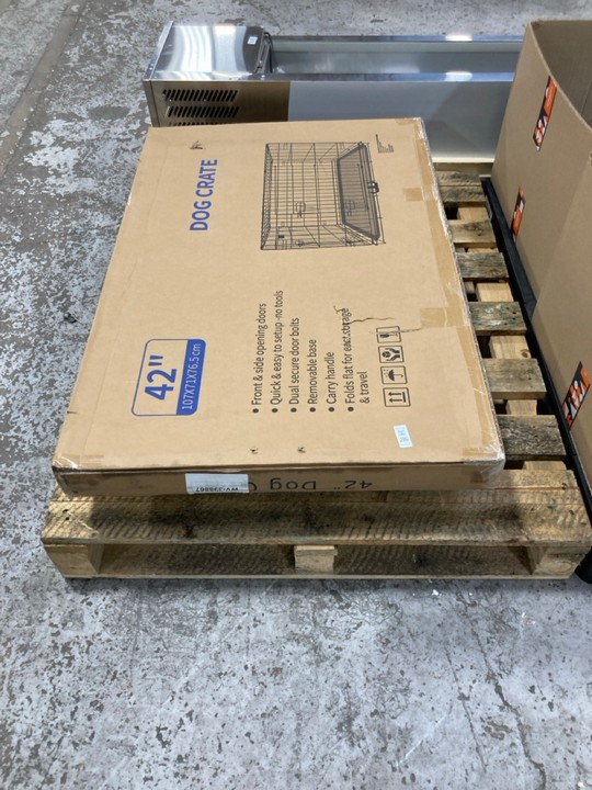 Lot 216  
            Marchington SR17 - Delivery or Collection 

                
2 X ASSORTED DOG CRATES TO INCLUDE LORDS & LABRADORS DOG CAGE: LOCATION - A5