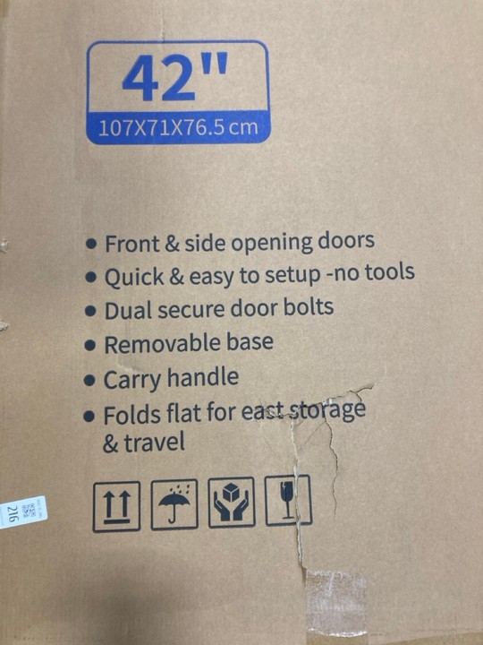 Lot 216  
            Marchington SR17 - Delivery or Collection 

                
2 X ASSORTED DOG CRATES TO INCLUDE LORDS & LABRADORS DOG CAGE: LOCATION - A5 - Image 4
