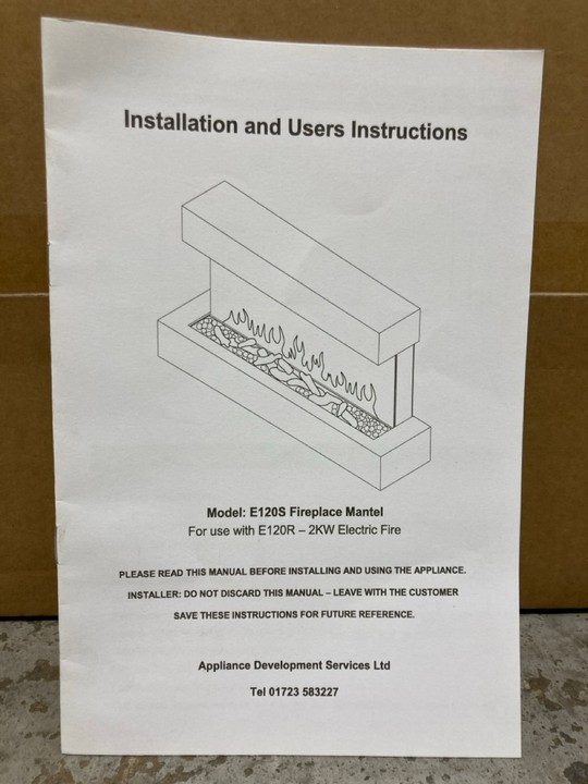 Lot 222  
            Marchington SR17 - Delivery or Collection 

                
RICHEN MODERN STYLE FIREPLACE SUITE: LOCATION - A6