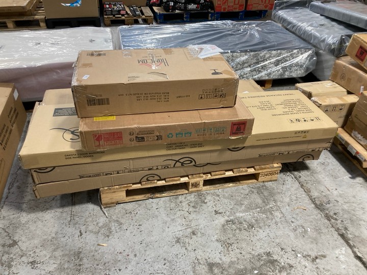 Lot 223  
            Marchington SR17 - Delivery or Collection 

                
PALLET OF ASSORTED FLAT PACK FURNITURE COMPONENTS: LOCATION - A6 (KERBSIDE PALLET...