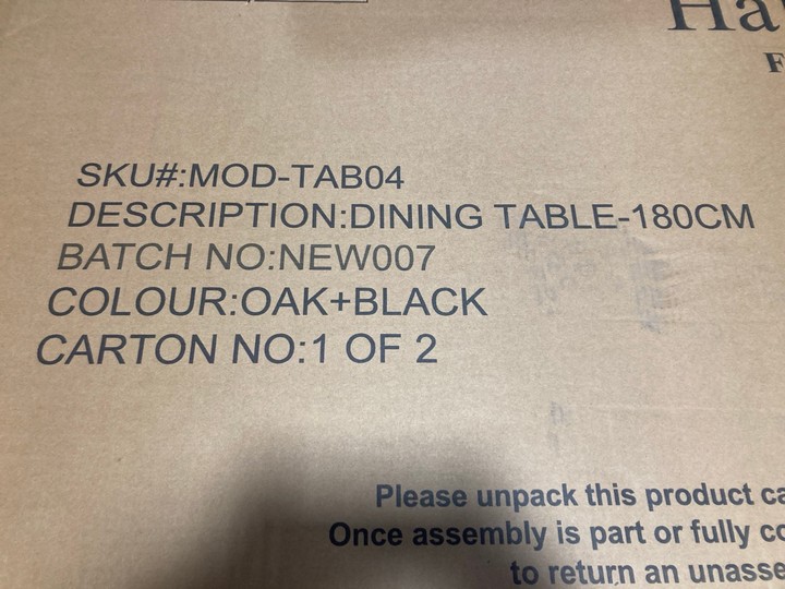 Lot 225  
            Marchington SR17 - Delivery or Collection 

                
HALLOWOOD FURNITURE 180CM DINING TABLE IN OAK AND BLACK FINISH: LOCATION - A6 - Image 4