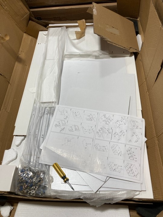 Lot 254  
            Marchington SR17 - Delivery or Collection 

                
PALLET OF ASSORTED FURNITURE COMPONENTS TO INCLUDE ARLINGTON 5-TIER BOOKCASE IN G... - Image 2