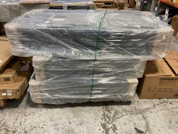 Lot 266  
            Marchington SR17 - Delivery or Collection 

                
PALLET OF ASSORTED DIVAN BASES WITH SMALL DOUBLE UPHOLSTERED HEADBOARD IN GREY: L...