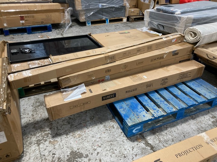 Lot 277  
            Marchington SR17 - Delivery or Collection 

                
QTY OF ASSORTED FURNITURE COMPONENTS TO INCLUDE COSMO 2 DOOR 60CM TV UNIT IN WHIT...