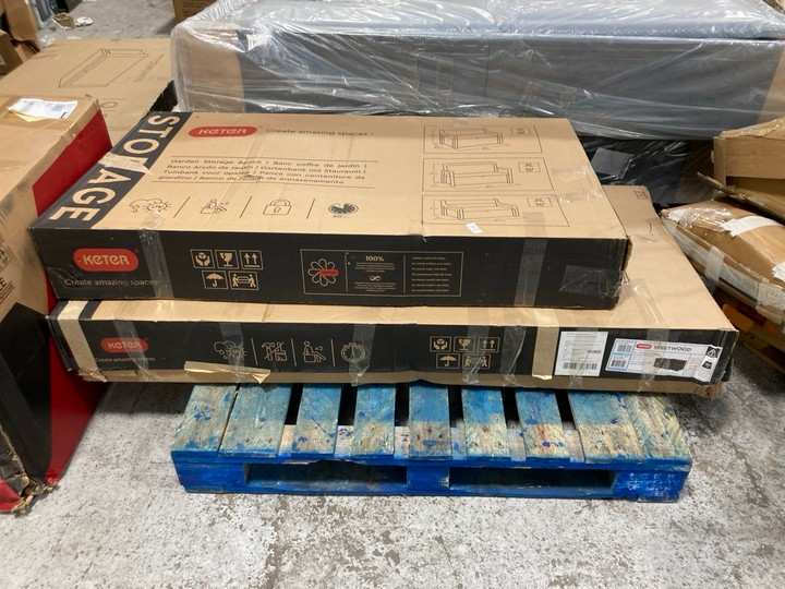 Lot 284  
            Marchington SR17 - Delivery or Collection 

                
KETER 70G STORAGE BENCH IN BEIGE BROWN TO INCLUDE KETER WESTWOOD OUTDOOR STORAGE ...