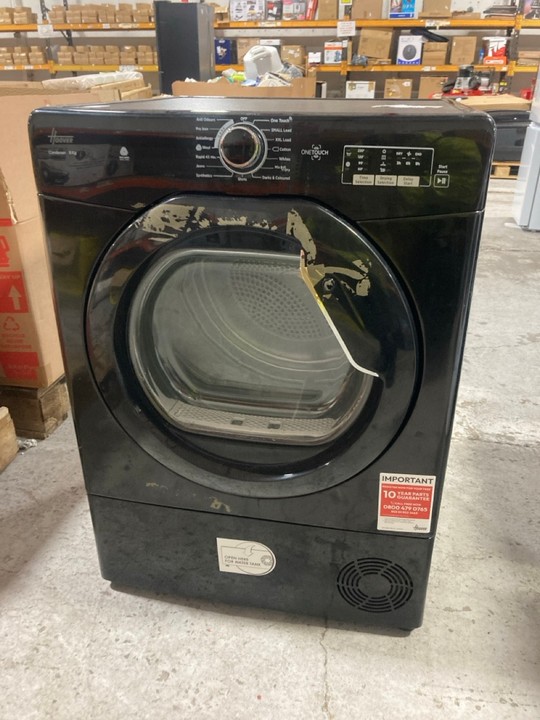 Lot 28  
            Marchington SR17 - Delivery or Collection 

                
HOOVER 8KG CONDENSER TUMBLE DRYER MODEL : HLEC8LGGB-80 - ORIGINAL RRP - £299: LOC...