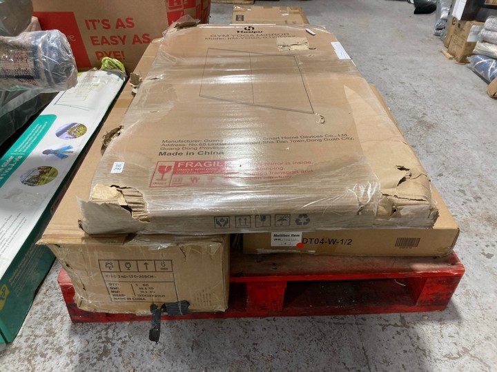 Lot 297  
            Marchington SR17 - Delivery or Collection 

                
PALLET OF ASSORTED FURNITURE ITEMS TO INCLUDE GYM YOGA MIRROR: LOCATION - B7 (KER...