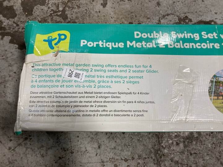 Lot 298  
            Marchington SR17 - Delivery or Collection 

                
TP TOYS DOUBLE SWING SET WITH GLIDER: LOCATION - B7 - Image 4