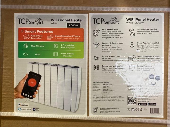 Lot 2  
            Marchington SR17 - Delivery or Collection 

                
TCP SMART WIFI PANEL HEATER IN WHITE 2000W - ORIGINAL RRP - £148: LOCATION - A1T - Image 2