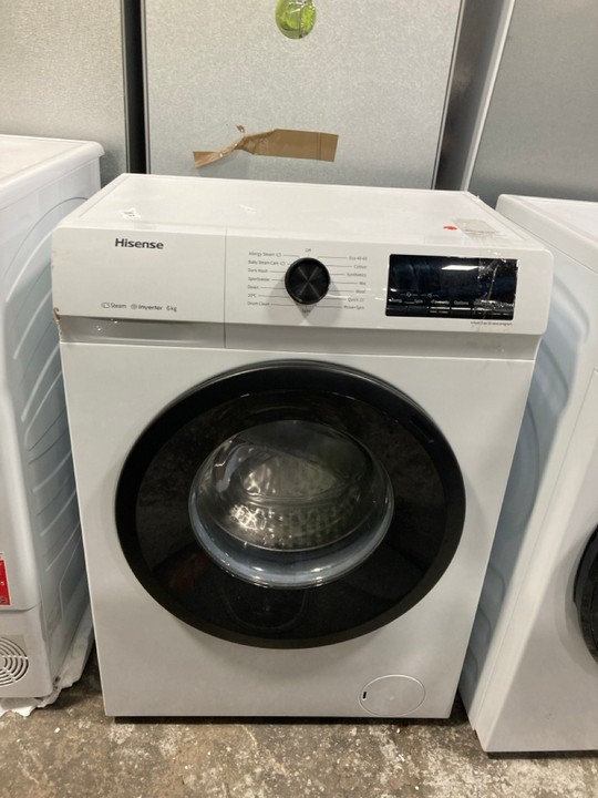 Lot 31  
            Marchington SR17 - Delivery or Collection 

                
HISENSE 6KG FREESTANDING WASHING MACHINE MODEL : WFQP6012EVM - ORIGINAL RRP - £24...