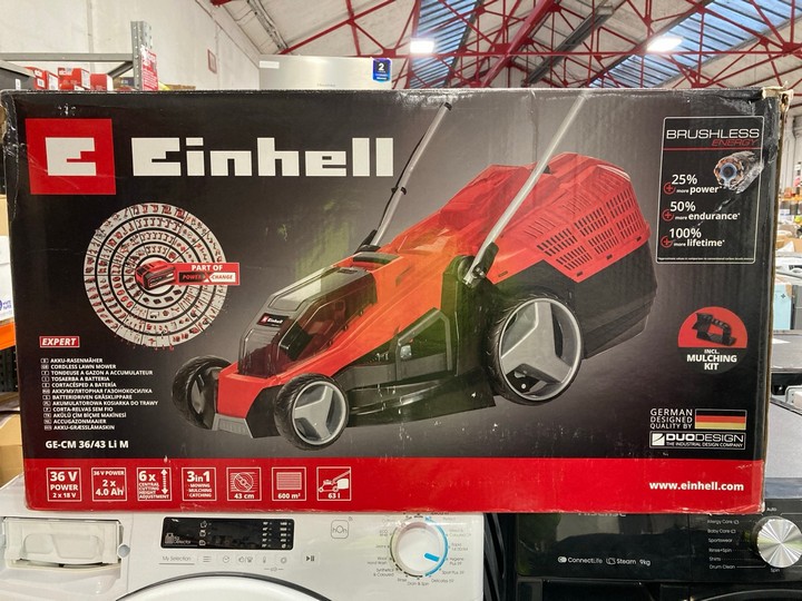 Lot 323  
            Marchington SR17 - Delivery or Collection 

                
EINHELL EXPERT CORDLESS LAWNMOWER: LOCATION - BR9