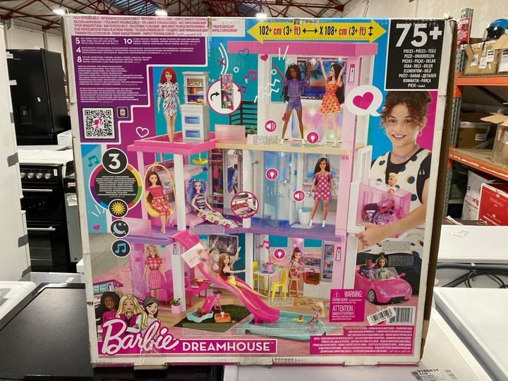Lot 324  
            Marchington SR17 - Delivery or Collection 

                
BARBIE DREAMHOUSE CHILDRENS PLAYSET - ORIGINAL RRP £299: LOCATION - BR8