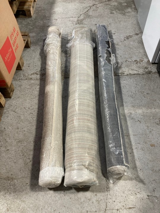 Lot 326  
            Marchington SR17 - Delivery or Collection 

                
3 X ASSORTED FLOOR RUGS TO INCLUDE DARLING FLOOR RUG IN GREY : SIZE 200 X 275CM: ...