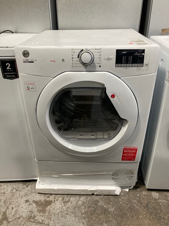 Lot 32  
            Marchington SR17 - Delivery or Collection 

                
HOOVER H-DRY 300 LITE 10KG FREESTANDING TUMBLE DRYER MODEL : HLEC10DE-80 - ORIGIN...