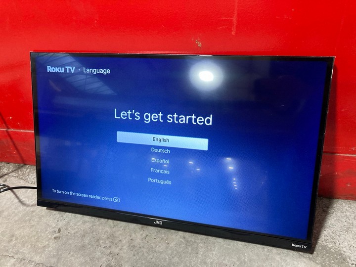 Lot 3  
            Marchington SR17 - Delivery or Collection 

                
JVC ROKU 32" SMART HD READY HDR LED TV MODEL : LT-32CR230B - ORIGINAL RRP - £139:...