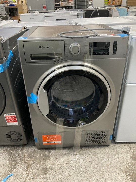 Lot 42  
            Marchington SR17 - Delivery or Collection 

                
HOTPOINT FREESTANDING 9KG TUMBLE DRYER MODEL : NTM1192SSK - ORIGINAL RRP - £499: ...
