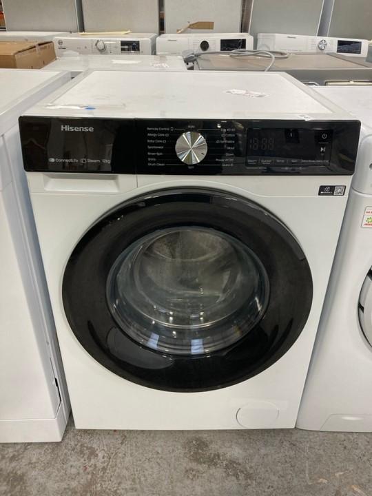 Lot 46  
            Marchington SR17 - Delivery or Collection 

                
HISENSE 3S SERIES 12KG WASHING MACHINE MODEL : WF3S1243BW3 - ORIGINAL RRP - £409:...