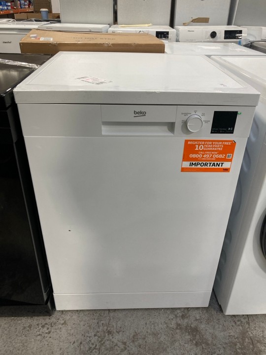 Lot 47  
            Marchington SR17 - Delivery or Collection 

                
BEKO DISHWASHER: MODEL DVN04X20W - ORIGINAL RRP £229: LOCATION - B3