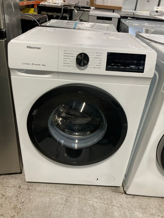 Lot 63  
            Marchington SR17 - Delivery or Collection 

                
HISENSE 10KG WASHING MACHINE MODEL : WF1Q1041BW - ORIGINAL RRP - £299: LOCATION - B3