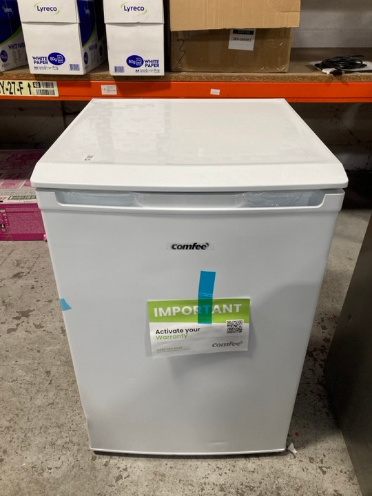 Lot 65  
            Marchington SR17 - Delivery or Collection 

                
COMFEE 131L UNDER COUNTER LARDER FRIDGE MODEL : RCD133WH2- ORIGINAL RRP - £179: L...