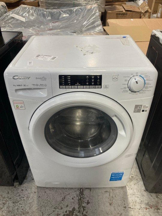 Lot 95  
            Marchington SR17 - Delivery or Collection 

                
CANDY SMART PRO INVERTER 9KG WASHING MACHINE MODEL : CSO696TWM6-80 - ORIGINAL RRP...