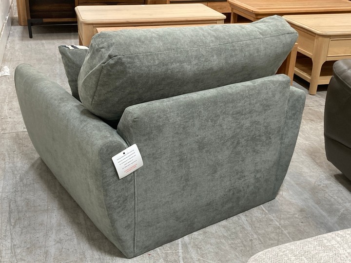 Lot 115  
            Marchington SR10 - Delivery or Collection 

                
OAK FURNITURELAND MILNER ARMCHAIR IN GRANITE FABRIC - ORIGINAL RRP £649.99: LOCAT...