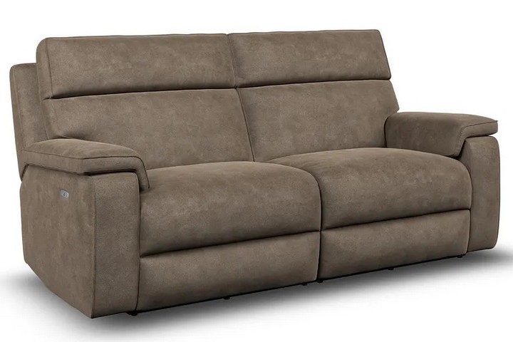 Lot 119  
            Marchington SR10 - Delivery or Collection 

                
OAK FURNITURELAND SELBY 3 SEATER POWER RECLINER SOFA IN MILLER EARTH BROWN FABRIC...