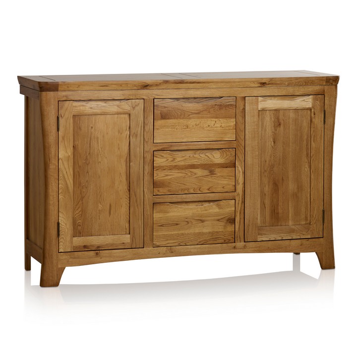 Lot 130  
            Marchington SR10 - Delivery or Collection 

                
OAK FURNITURELAND ORRICK RUSTIC SOLID OAK LARGE SIDEBOARD - ORIGINAL RRP £549.99:...