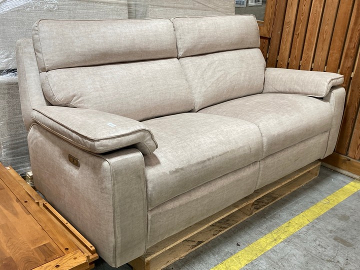 Lot 136  
            Marchington SR10 - Delivery or Collection 

                
OAK FURNITURELAND SELBY 3 SEATER POWER RECLINER SOFA WITH POWER HEADREST IN PLUSH...