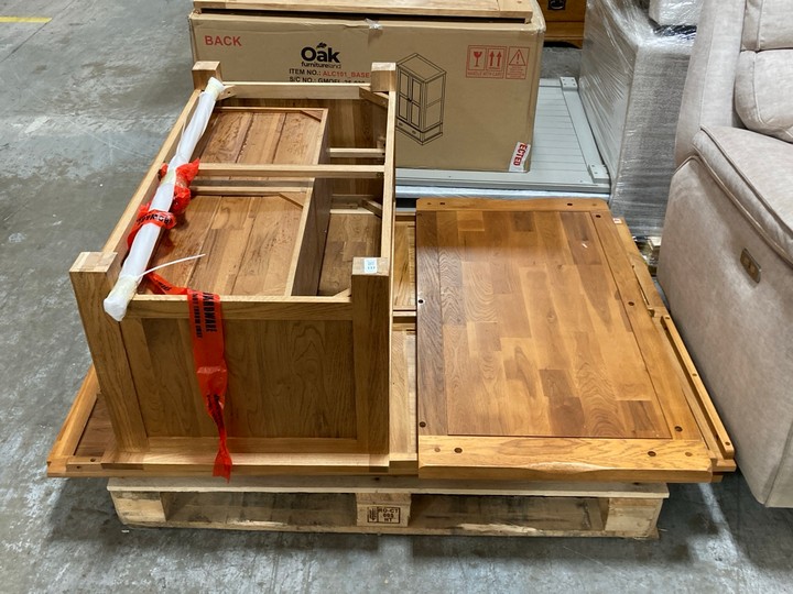 Lot 137  
            Marchington SR10 - Delivery or Collection 

                
OAK FURNITURELAND ORIGINAL RUSTIC SOLID OAK DOUBLE WARDROBE - ORIGINAL RRP £0.00:...