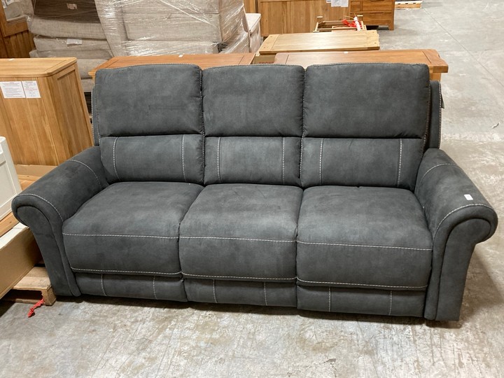 Lot 143  
            Marchington SR10 - Delivery or Collection 

                
OAK FURNITURELAND COLORADO LARGE 3 SEATER POWER RECLINER SOFA IN MILLER GREY FABR...