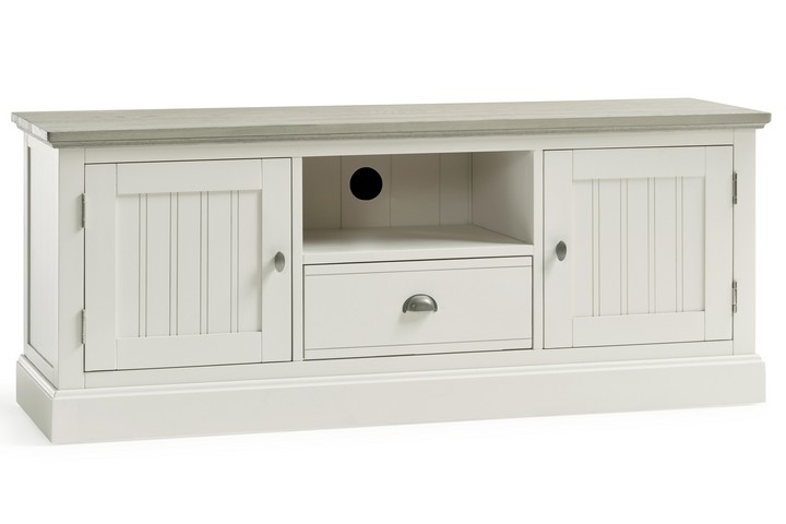 Lot 151  
            Marchington SR10 - Delivery or Collection 

                
OAK FURNITURELAND BROMPTON PAINTED ACACIA AND ASH TOP LARGE UNIT - SOLID HARDWOOD...