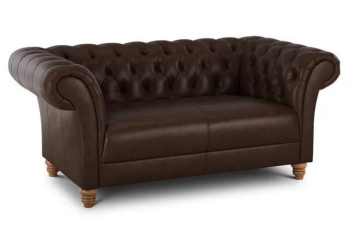 Lot 160  
            Marchington SR10 - Delivery or Collection 

                
OAK FURNITURELAND MONTGOMERY 2 SEATER SOFA IN CIGAR LEATHER - ORIGINAL RRP £1649:...