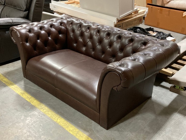Lot 160  
            Marchington SR10 - Delivery or Collection 

                
OAK FURNITURELAND MONTGOMERY 2 SEATER SOFA IN CIGAR LEATHER - ORIGINAL RRP £1649:...