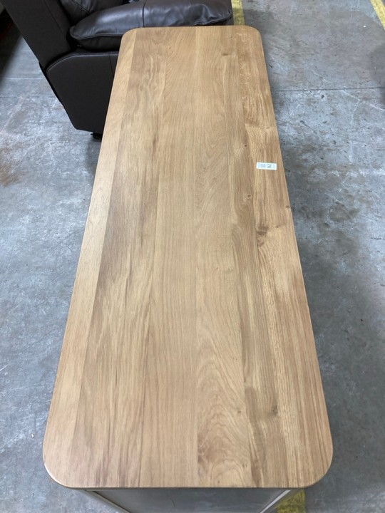 Lot 162  
            Marchington SR10 - Delivery or Collection 

                
OAK FURNITURELAND OTTO 7 DRAWER CHEST IN SMOKED OAK AND CASHMERE PAINTED FINISH -...