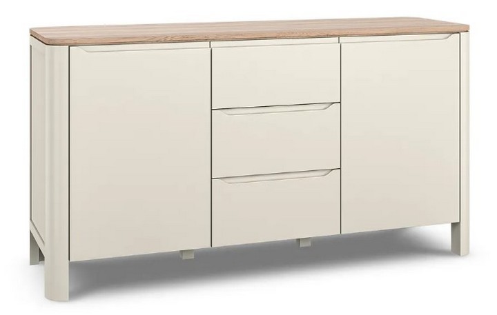 Lot 16  
            Marchington SR10 - Delivery or Collection 

                
OAK FURNITURELAND OTTO SMOKED OAK FINISH AND CASHMERE PAINTED LARGE SIDEBOARD - O...