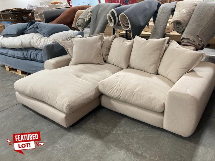 Lot 173  
            Marchington SR10 - Delivery or Collection 

                
LOAF.COM WODGE MODULAR STYLE LEFT HAND FACING CHAISE END CORNER SOFA IN THATCH HO...