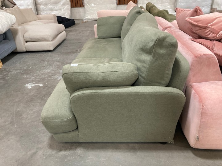 Lot 175  
            Marchington SR10 - Delivery or Collection 

                
LOAF.COM SMITHY LARGE 3 SEATER SOFA IN SAGE SPRIG CLEVER SLUBBY COTTON - ORIGINAL... - Image 2
