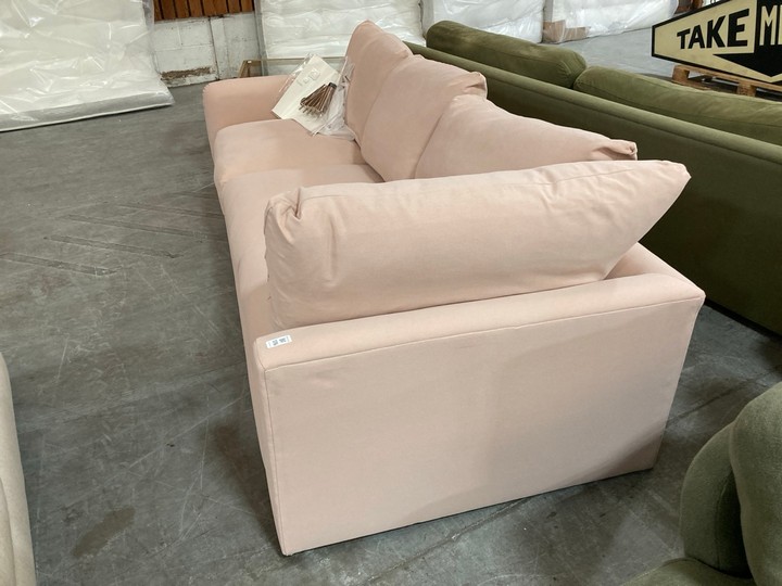 Lot 176  
            Marchington SR10 - Delivery or Collection 

                
LOAF.COM SQUISHMEISTER LARGE 3 SEATER CORNER SOFA SECTION IN PRESSED PETALS CLEVE...