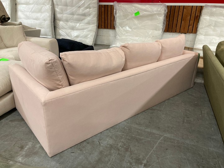 Lot 176  
            Marchington SR10 - Delivery or Collection 

                
LOAF.COM SQUISHMEISTER LARGE 3 SEATER CORNER SOFA SECTION IN PRESSED PETALS CLEVE...